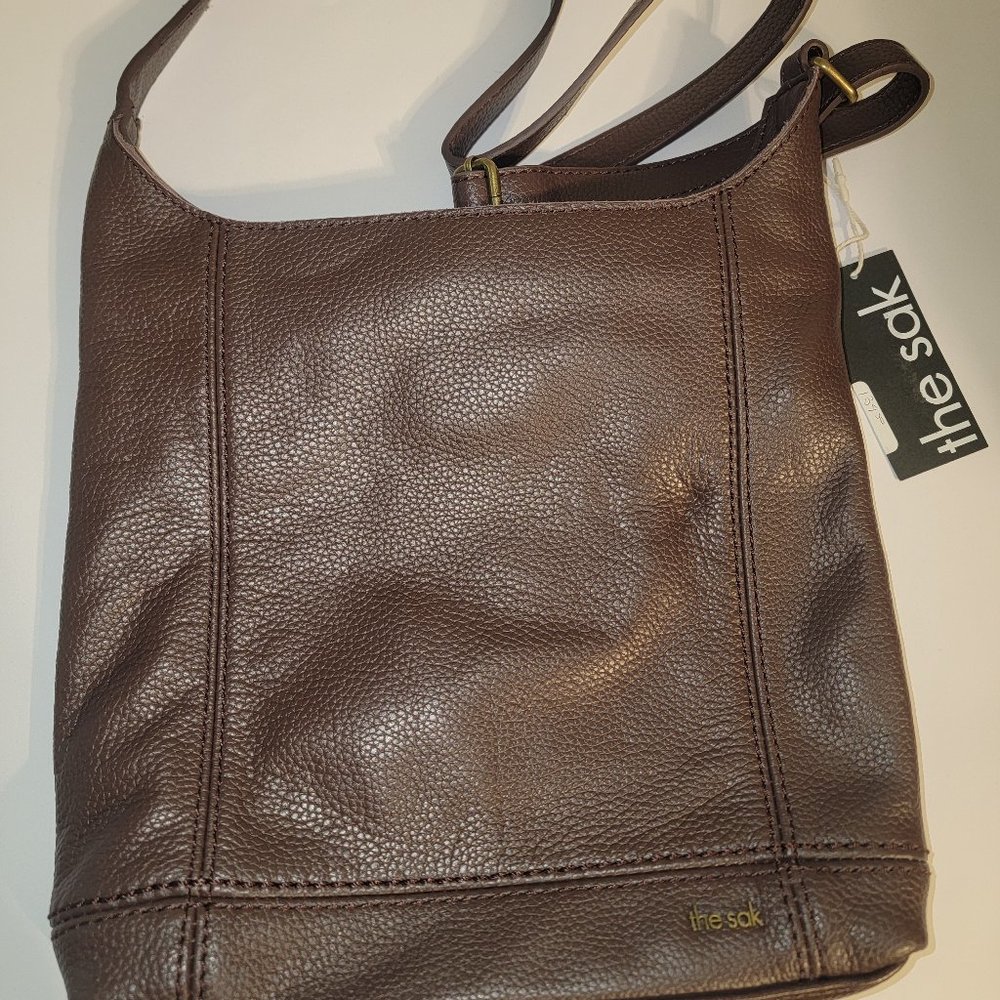 THE SAK LEATHER MESSENGER BAG